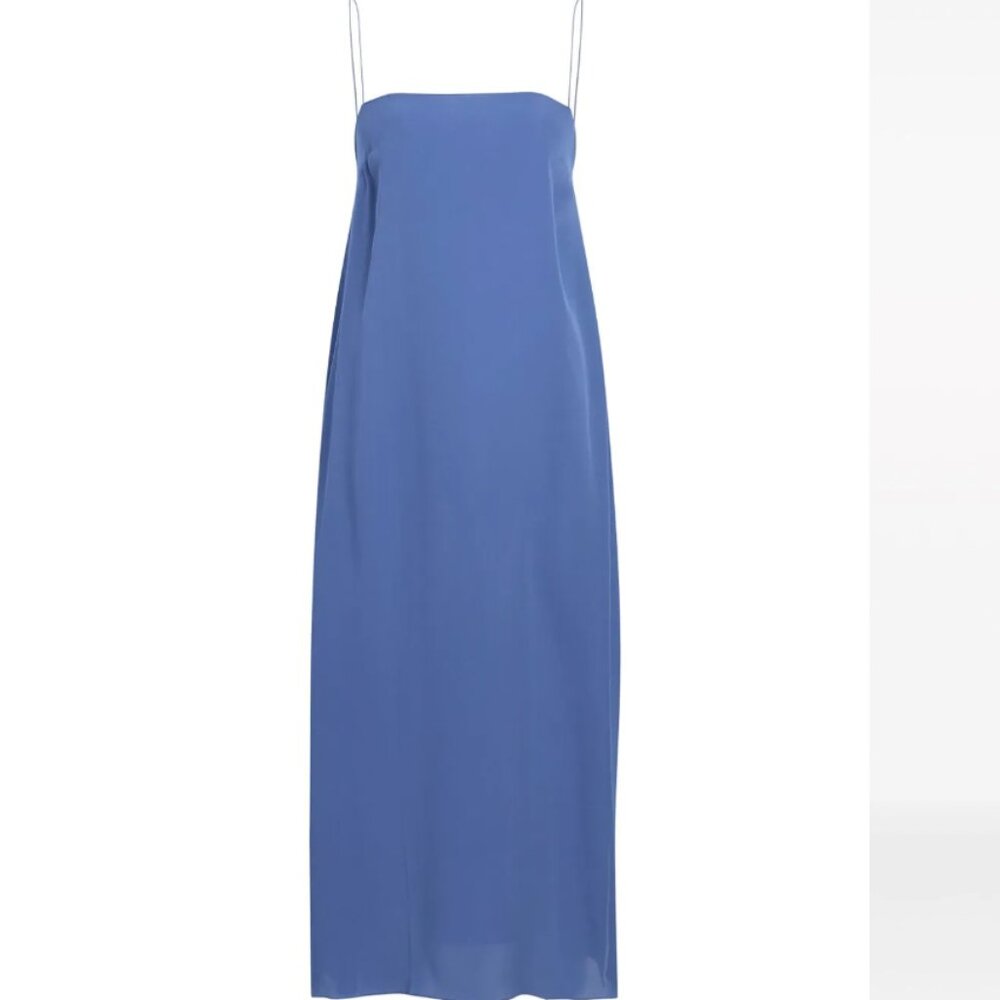 KHAITE Cornflower Blue Slip Maxi Dress